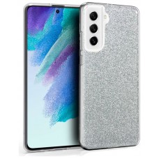 Carcasa COOL para Samsung G990B Galaxy S21 FE Glitter Plata
