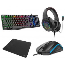 Teclado Pack Gaming USB Español + Auriculares + Ratón + Alfombrilla COOL Town
