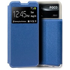 Funda COOL Flip Cover para Xiaomi Poco X4 Pro 5G Liso Azul