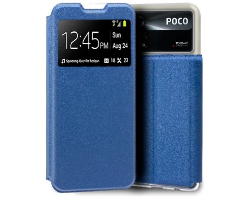 Funda COOL Flip Cover para Xiaomi Poco X4 Pro 5G Liso Azul