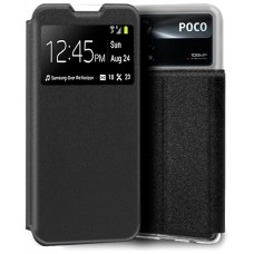 Funda COOL Flip Cover para Xiaomi Poco X4 Pro 5G Liso Negro