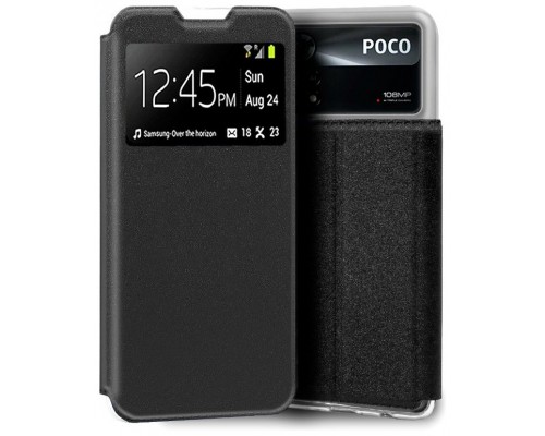 Funda COOL Flip Cover para Xiaomi Poco X4 Pro 5G Liso Negro