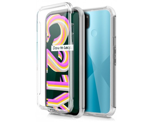 Funda COOL Silicona 3D para Realme C21Y / C25Y (Transparente Frontal + Trasera)