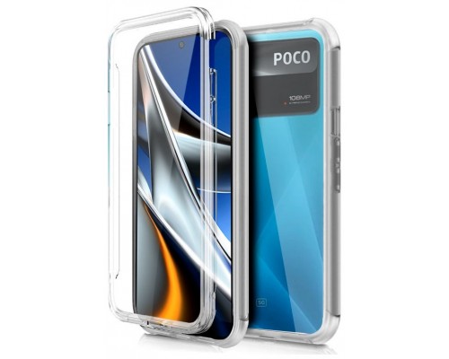 Funda COOL Silicona 3D para Xiaomi Poco X4 Pro 5G (Transparente Frontal + Trasera)