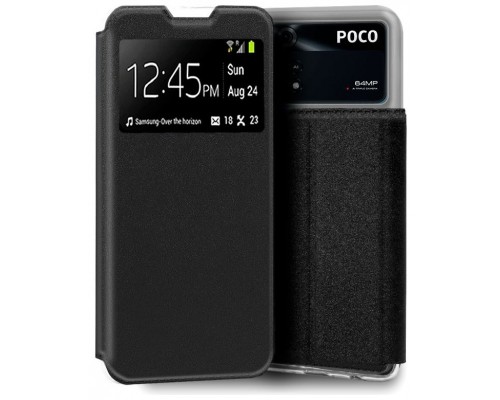 Funda COOL Flip Cover para Xiaomi Poco M4 Pro Liso Negro