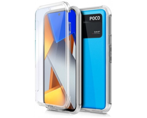 Funda COOL Silicona 3D para Xiaomi Poco M4 Pro (Transparente Frontal + Trasera)