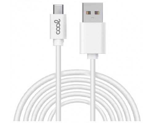 Cable USB Compatible COOL Universal TIPO-C (3 metros) Blanco 2.4 Amp