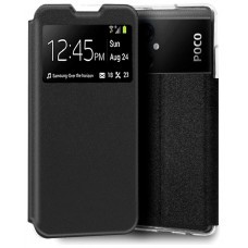 Funda COOL Flip Cover para Xiaomi Poco M5 Liso Negro