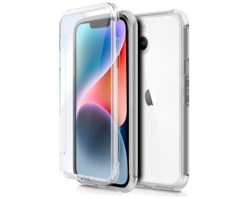 Funda COOL Silicona 3D para iPhone 14 Plus (Transparente Frontal + Trasera)