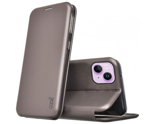 Funda COOL Flip Cover para iPhone 14 Elegance Plata