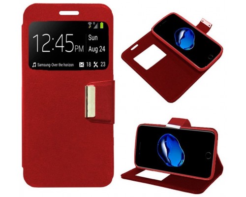 Funda COOL Flip Cover para iPhone 7 Plus / iPhone 8 Plus Liso Rojo