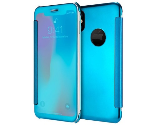 Funda COOL Flip Cover para iPhone X / iPhone XS Clear View Azul
