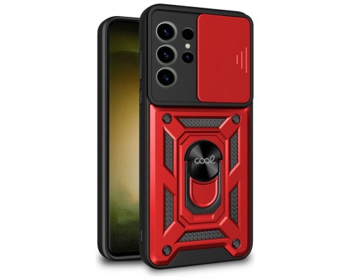 Carcasa COOL para Samsung S918 Galaxy S23 Ultra Hard Ring Rojo