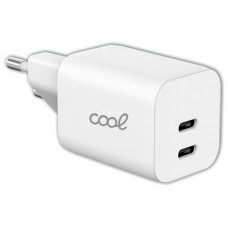 Cargador Red Universal Ultra Fast PD Dual (2x Tipo-C) COOL (35W) Blanco