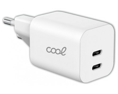 Cargador Red Universal Ultra Fast PD Dual (2x Tipo-C) COOL (35W) Blanco