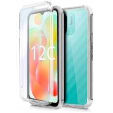 Funda COOL Silicona 3D para Xiaomi Redmi 12C (Transparente Frontal + Trasera)