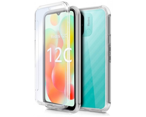 Funda COOL Silicona 3D para Xiaomi Redmi 12C (Transparente Frontal + Trasera)