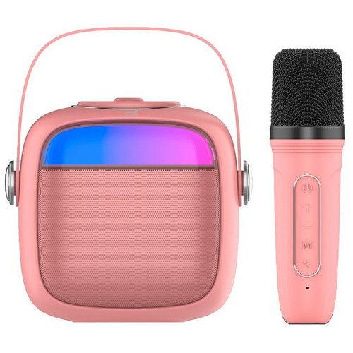 Altavoz Bluetooth Universal Música 6W COOL Mini Karaoke + 1 Micrófono Rosa-CS5 Altavoz Bluetooth Universal Música 6W COOL Mini Karaoke + 1 Micrófono Rosa