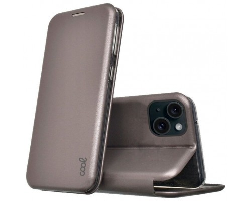 Funda COOL Flip Cover para iPhone 15 Elegance Plata