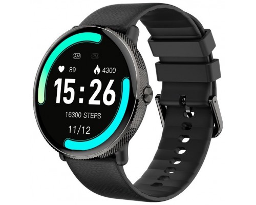 Smartwatch COOL Pantalla AMOLED Forever Silicona Negro (Llamadas, Salud, Deporte)
