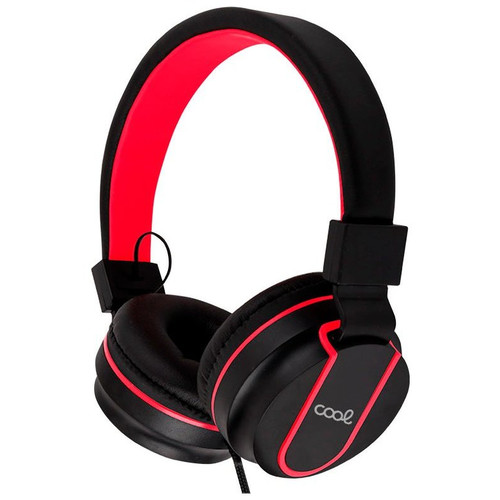 Auriculares Cascos Jack 3,5 mm COOL Toronto Negro-Rojo