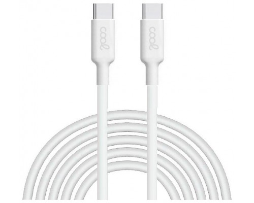 Cable USB Compatible COOL Universal TIPO-C a TIPO-C (3 metros) Blanco 3 Amp