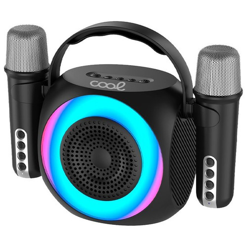 Altavoz Bluetooth Universal Música 6W COOL Mini Karaoke Party + 2 Micrófonos Negro-CS6 Altavoz Bluetooth Universal Música 6W COOL Mini Karaoke Party + 2 Micrófonos Negro
