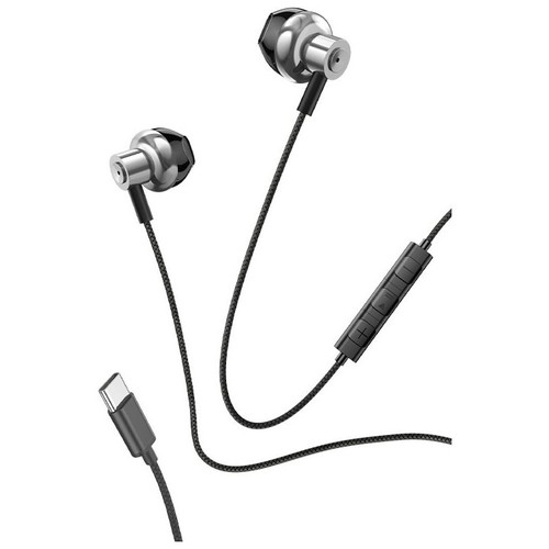 Auriculares Botón COOL Stereo Tipo-C Con Micro (Metal) Silver-CS2 Auriculares Botón COOL Stereo Tipo-C Con Micro (Metal) Silver