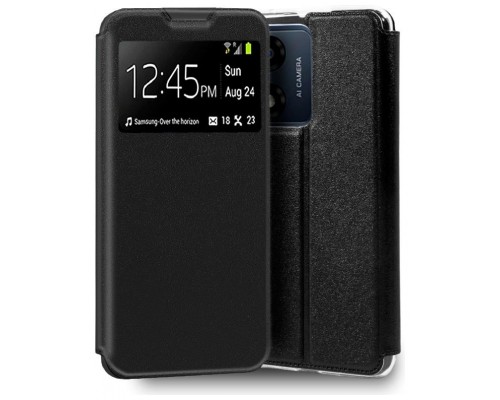 Funda COOL Flip Cover para Motorola Moto E13 Liso Negro