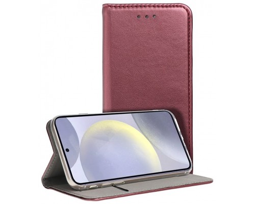 Funda COOL Flip Cover para Samsung S921 Galaxy S24 / S25 Liso Burgundy