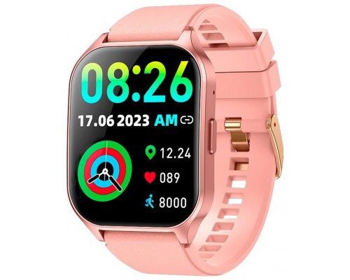 Smartwatch COOL Pantalla Amoled Curved Silicona Rosa (Llamadas, Salud, Deporte)