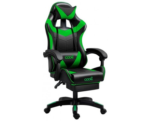 Sillón Gaming Premium COOL Rest Negro-Verde (Reposapiés)