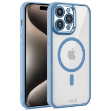 Carcasa COOL para iPhone 15 Pro Max Magnética Borde Celeste