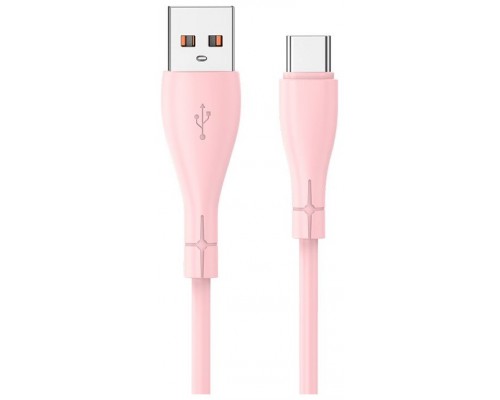 Cable USB COOL Silicona Universal Tipo C (1 metro) Rosa