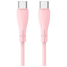 Cable USB COOL Silicona Universal Tipo C a Tipo C (1 metro) Rosa