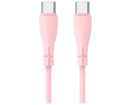 Cable USB COOL Silicona Universal Tipo C a Tipo C (1 metro) Rosa