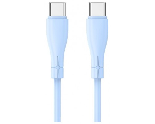 Cable USB COOL Silicona Universal Tipo C a Tipo C (1 metro) Celeste