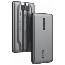 Batería Externa Universal Power Bank 10.000 mAh PD 22.5W (2 cables) Gris