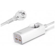 Cargador Universal Multipuerto COOL 65W (Regleta 5 Puertos) Blanco