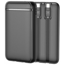 Bateria Externa Power Bank 5000 mAh COOL (2 Cables: TIPO C / Lightning) Negro