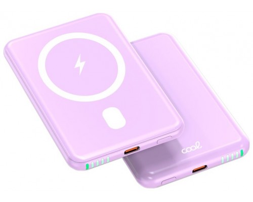 Bateria Externa Universal MAGNÉTICA Power Bank Qi 5000 mAh COOL Violeta