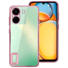 Carcasa COOL para Xiaomi Redmi 13C / 13C 5G / Poco C65 Borde Metalizado (Rosa)