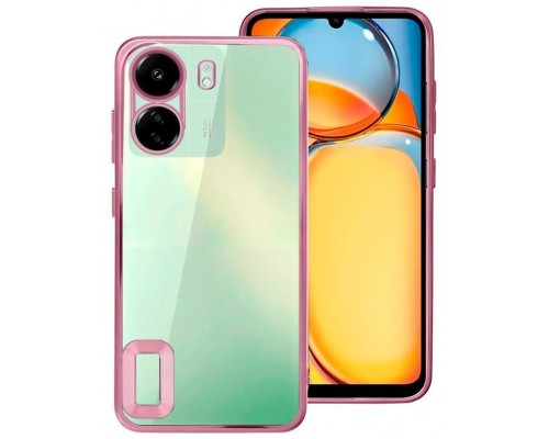 Carcasa COOL para Xiaomi Redmi 13C / 13C 5G / Poco C65 Borde Metalizado (Rosa)