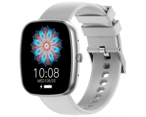Smartwatch COOL Border Silicona Gris (Llamadas, Salud, Deporte)