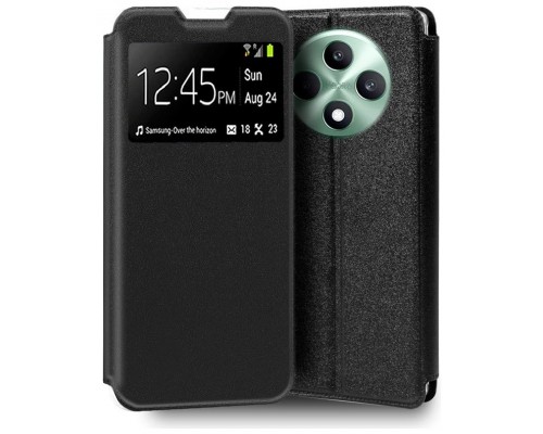 Funda COOL Flip Cover para Oppo Reno 12 F 4G / 5G / Reno 12 FS 4G / 5G Liso Negro