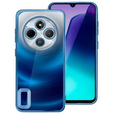 Carcasa COOL para Xiaomi Redmi 14C / Poco C75 Borde Metalizado (Azul)