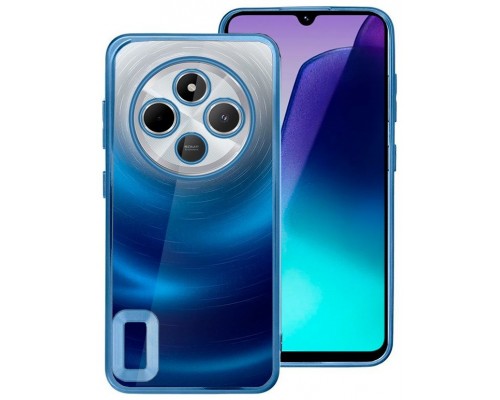 Carcasa COOL para Xiaomi Redmi 14C / Poco C75 Borde Metalizado (Azul)
