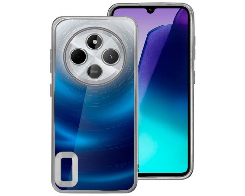 Carcasa COOL para Xiaomi Redmi 14C / Poco C75 Borde Metalizado (Plata)