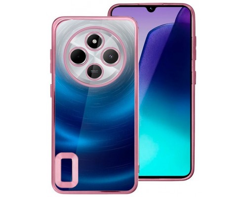 Carcasa COOL para Xiaomi Redmi 14C / Poco C75 Borde Metalizado (Rosa)