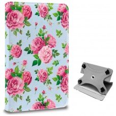 Funda COOL Ebook / Tablet Universal 9.7 - 11 pulg Polipiel Rosas (Panorámica)